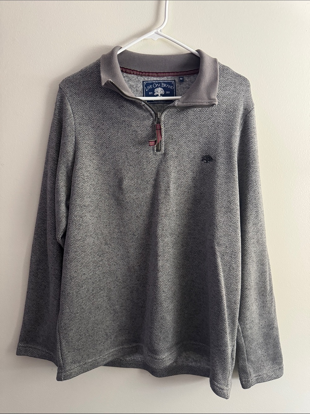 Men’s Live Oak Brand Gray Half-Zip Pullover